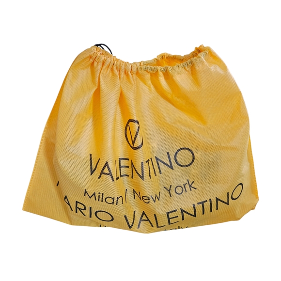 NWT - Valentino - Midnight Blue Leather Gold Chain Embossed Shoulder Bag - Picture 12 of 13